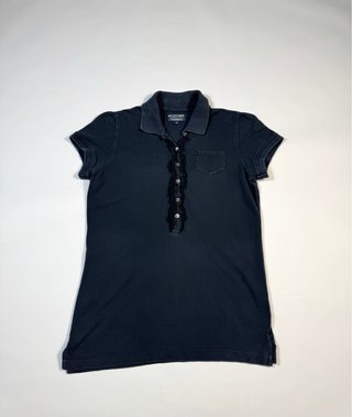 Polo Negro con Encaje