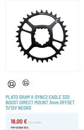Plato SRAM X-Sync2 Eagle 32T Boost DM