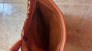 Bolso Sfera lentejuelas dorado y rojo