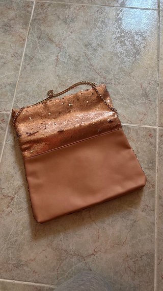Bolso Sfera lentejuelas dorado y rojo