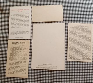 Lote de 5  Postales Religiosas