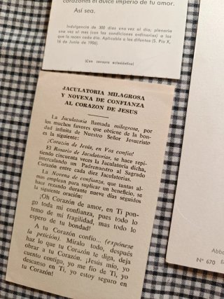 Lote de 5  Postales Religiosas