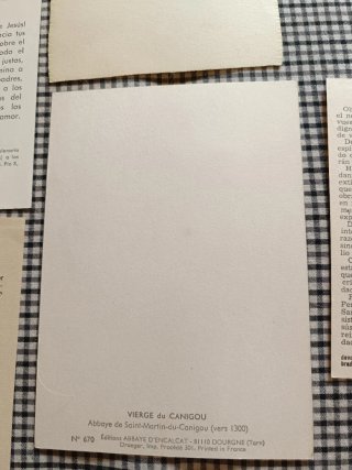 Lote de 5  Postales Religiosas