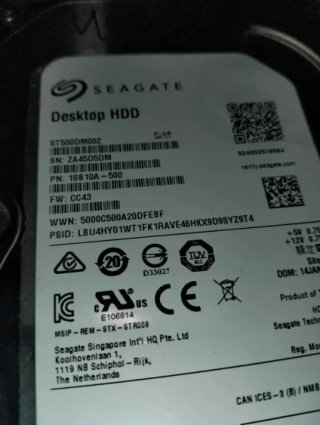 HDD Seagate 500GB 3.5" SATA 7200 RPM