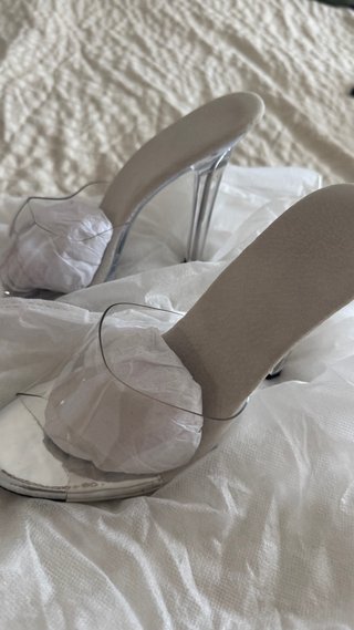 Tacones de competición plateados