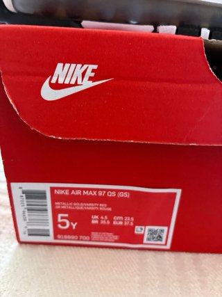 Nike Air Max 97 Oro/Rojo Talla 37.5
