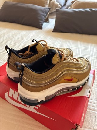 Nike Air Max 97 Oro/Rojo Talla 37.5