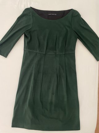 Vestido verde Zara talla M