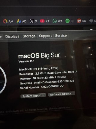 MacBook Pro 15 A1707 16GB RAM 512GB SSD