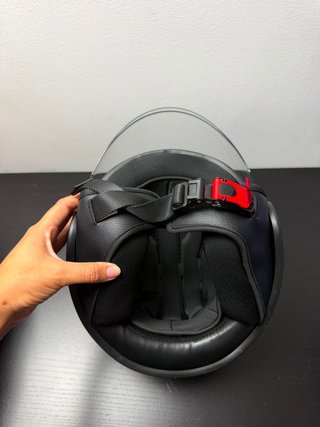 CASCO JET VINZ COMO VISERA ECE 22.06 NEGRO MATE S
