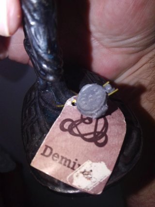 Figura Bronce Dios Asclepio con caduceo