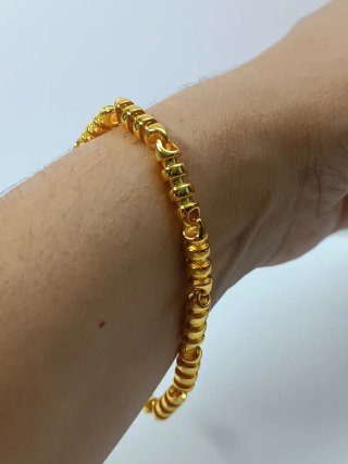 Pulsera chapado oro 24 kl