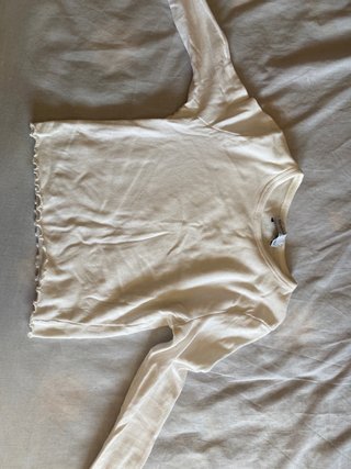 Camiseta Bershka manga larga blanca Talla M