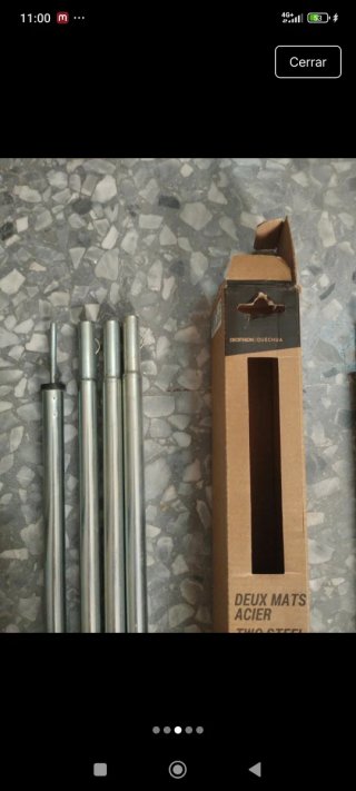 2 Palos de Acero para Camping