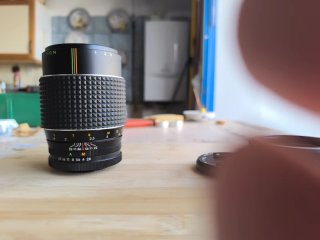 Objetivo Makinon 135mm f2.8 Multi-Coated y X2