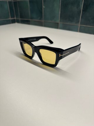 Gafas Tom Ford Negras Lente Amarilla Nuevas