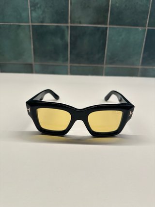 Gafas Tom Ford Negras Lente Amarilla Nuevas