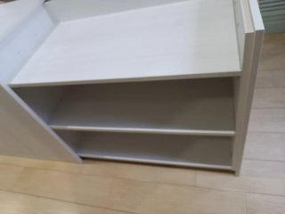 Mueble organizador de madera blanco