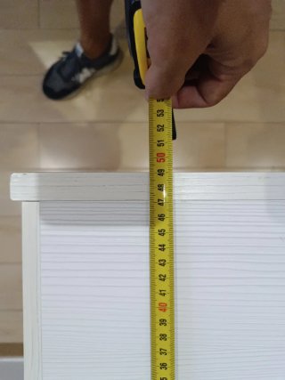 Mueble organizador de madera blanco