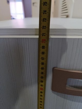 Mueble organizador de madera blanco