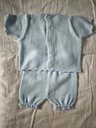 Conjunto bebé punto azul