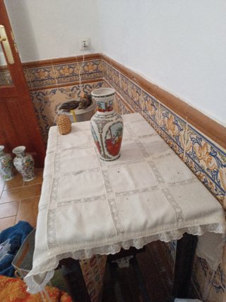 Jarrón de cerámica decorado