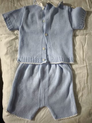 Conjunto bebé punto azul