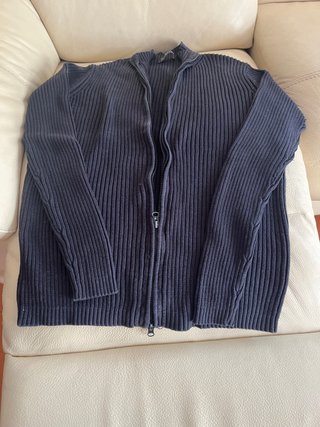 Jersey azul marino cremallera hombre Talla M