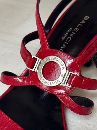 Sandalias de tacón rojas Balenciaga Paris T. 36