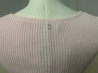Vestido rosa retro V-neck Pin up Barbie Wiggle S