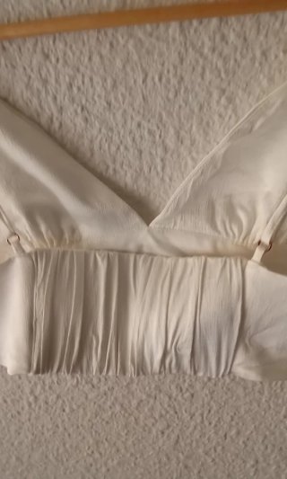 Top corto Zara blanco