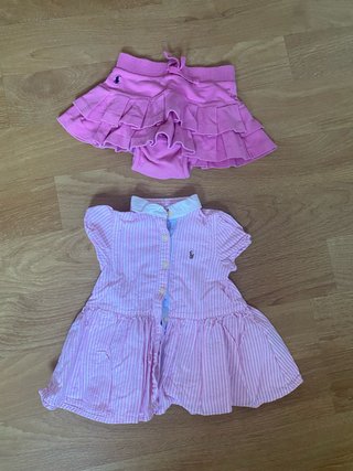 Conjunto Ralph Lauren bebé falda y vestido
