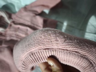 Conjunto bebé rosa tejido