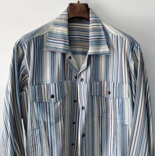 Giacca vintage a righe in cotone