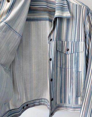 Giacca vintage a righe in cotone