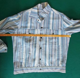 Giacca vintage a righe in cotone