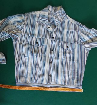 Giacca vintage a righe in cotone