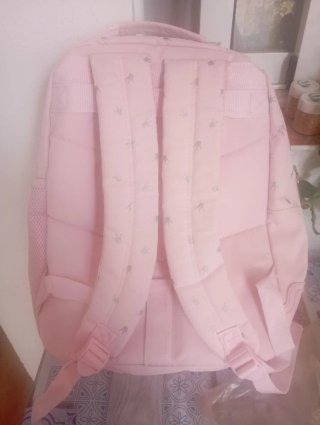 Mochila rosa MOOS con corona y lentejuelas