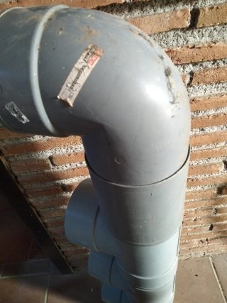 Tubería PVC gris cuatro piezas