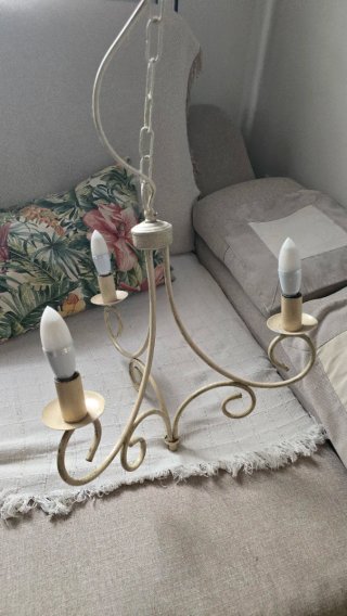 2 Lámparas Forja beige
