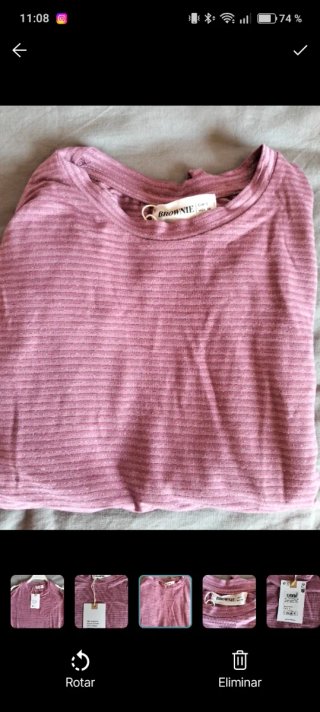 Camiseta Brownie rosa talla S