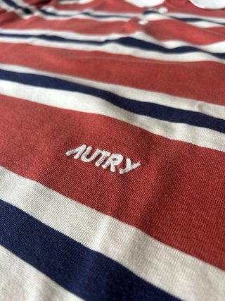 Polo Autry XL rayas caldero azul blanco Streetwear