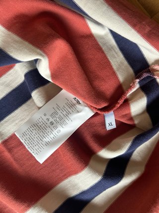 Polo Autry XL rayas caldero azul blanco Streetwear