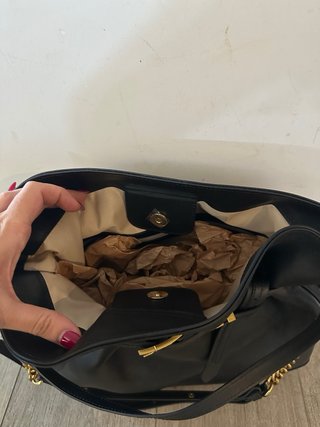 Bolso Piel Negro Mauska Nuevo