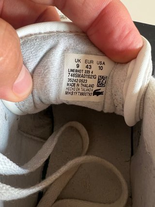 Zapatillas Lacoste Talla 43 Blancas
