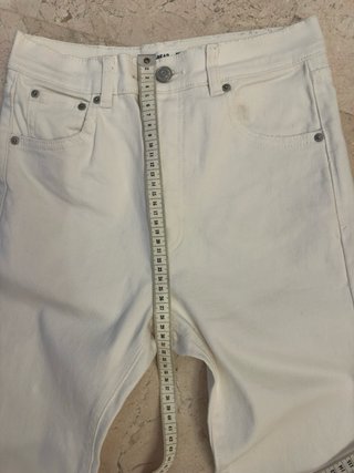 Pantalón vaquero recto Pull&Bear blanco