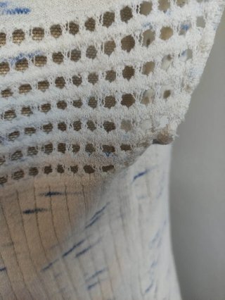 Blusa Mescalino blanca y azul
