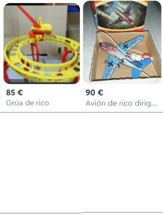 Juguetes Rico: Pegaso, Mercedes, F1 grúa Popeye