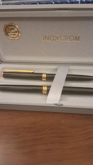 Conjunto Inoxcrom Pluma y Bolígrafo Oro