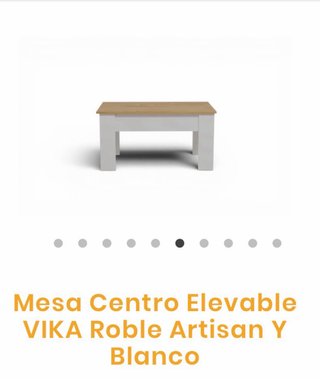 Conjunto mesa extensible y mesita elevable